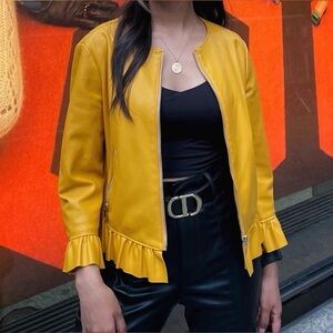 Zara Basic faux leather jacket